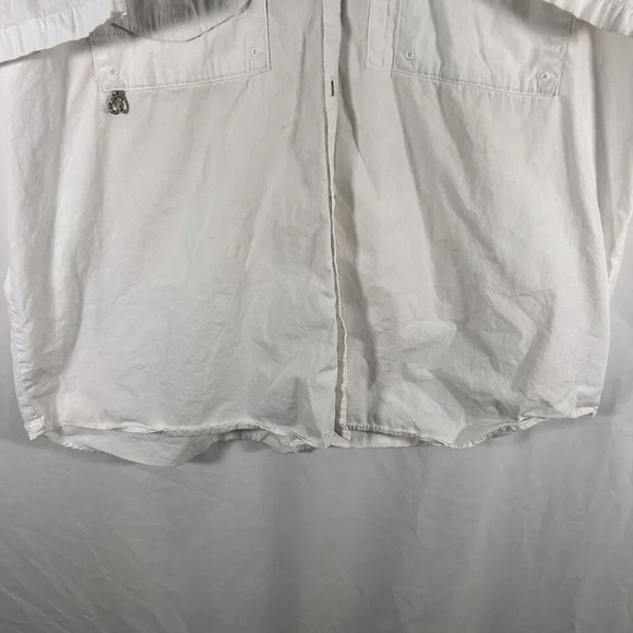 Columbia PFG Shirt Men's XL White Button Up Short Sleeve Mesh Lined Fishing - Picture 3 of 12